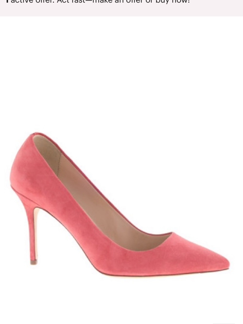J crew Pink suede pump